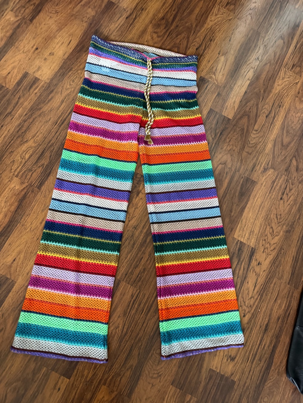 PQ Swim Multicolor Striped Crochet Beach Pants